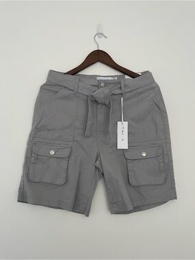 Women’s Tahari Cotton Blend Belted Bermuda Cargo Vacation Shorts 8/29